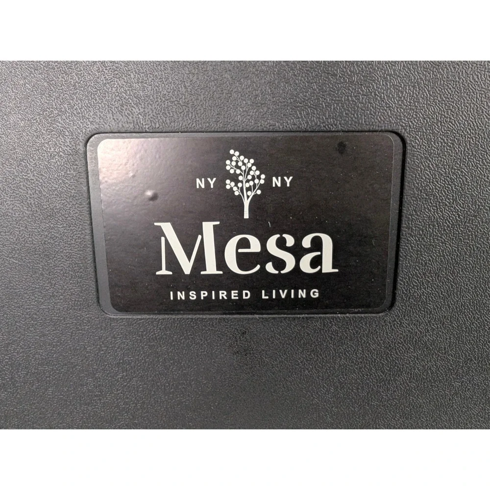 Mesa Inspired Living Folding Utility Cart Black Rolling Collapsible Crate Caddy